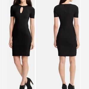 Diane von Furstenberg Kader Black keyhole sheath dress, Size 4